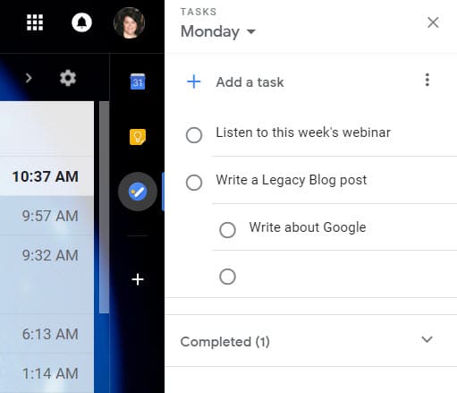 New Gmail Tasks