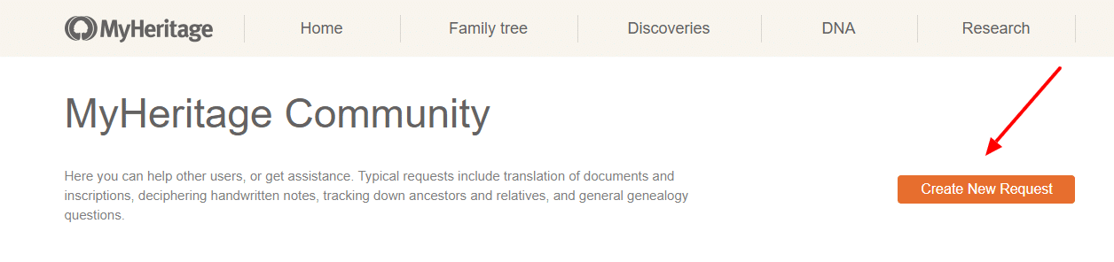 MyHeritage-Community-request