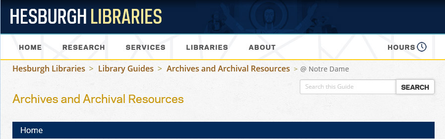 Archives and Archival Resources from the University of Notre Dame