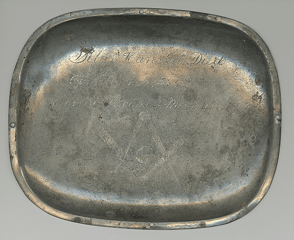 1848 Coffin Plate from B. L. Massey Collection