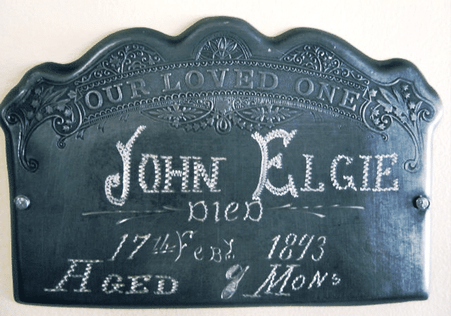 1873 Coffin Plate from B. L. Massey Collection
