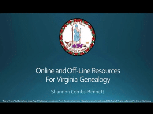 Online and Offline Resources for Virginia Genealogy