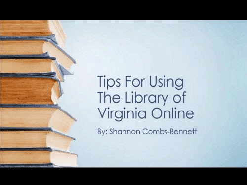 Tips and Tricks for Using the Library of Virginia Website