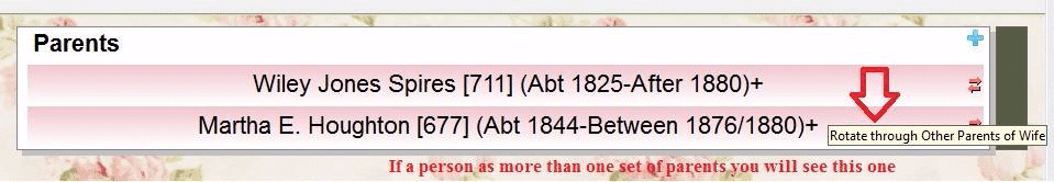 Rotate through other parents of wife