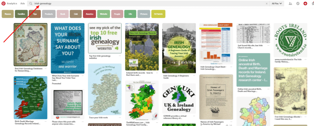 Pinterest-irish-genealogy-search