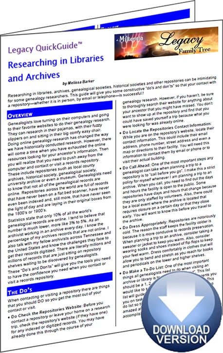 ResearchingInLibrariesAndArchives