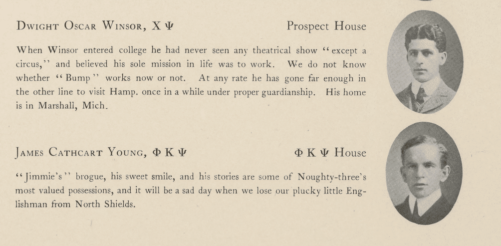 Amherst College Classbook (1903). Image Source: Digital Commonwealth. 