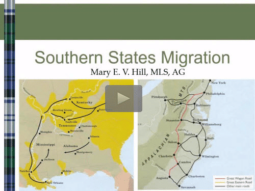 Southern States Migration Patterns - free webinar by Mary Hill, AG now online for limited time