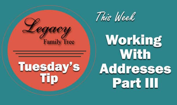 TT - Working with addresses part III