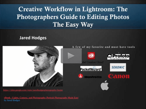 Creative Workflow in Lightroom: The Photographers Guide to Editing Photos The Easy Way" by Jared Hodges