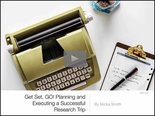 New "Member Friday" Webinar - Get set, GO! Planning and Executing a Successful Research Trip by Nicka Smith