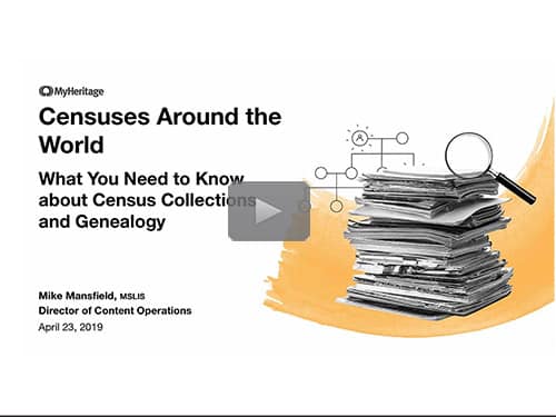 What You Need to Know About Census Collections and Genealogy - free webinar by Mike Mansfield now online