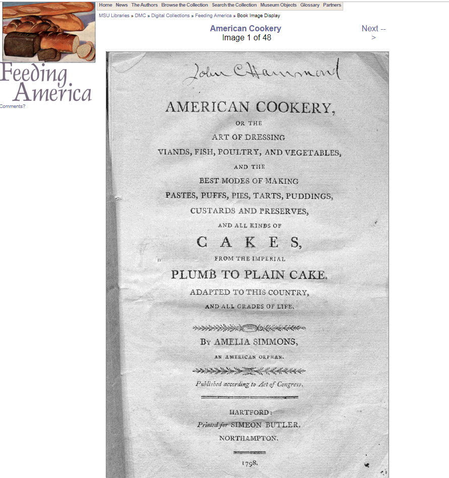 Feeding America Simmons Book Feeding America Simmons Book