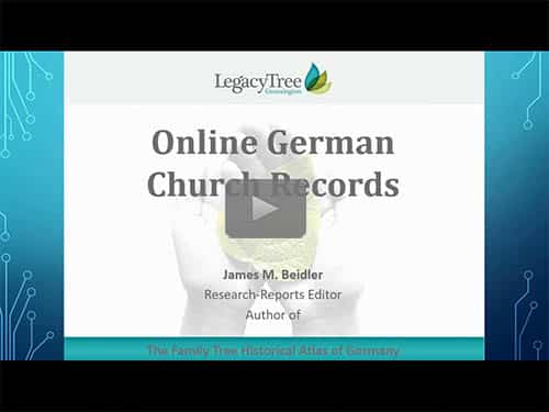 Online German Church Registers, Duplicates and Substitutes by James M. Beidler