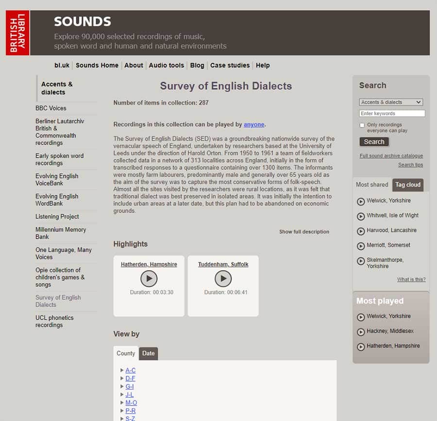 Survey of English Dialects
